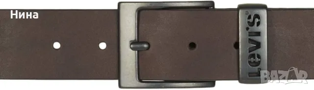 Унисекс колан Levi's в кафяво, от естествена кожа, с метална катарама, снимка 4 - Колани - 49962317