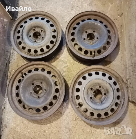 Продавам 4 броя железни джанти 15 ки за Опел 