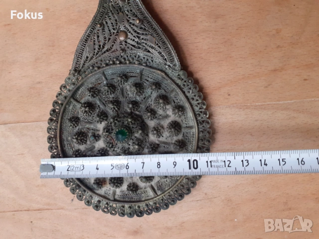 Уникат - старо възрожденско огледало филигран гранулация, снимка 6 - Антикварни и старинни предмети - 53270025