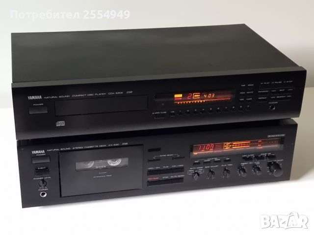 CD плейър Yamaha CDX-530E и касетен дек Yamaha KX-530, снимка 2 - Декове - 46400407