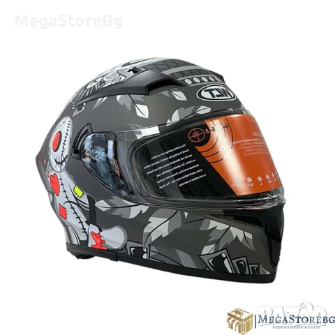 Каска за мотор 108 - размер L - Matt Grey 4, снимка 4 - Аксесоари и консумативи - 50576587