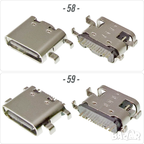 Букса конектор USB Type-C  16 pin ; Waterproof IP67-IP68, снимка 2 - Ремонт на друга електроника - 50675457