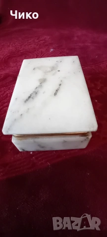 Стара мраморна бижутерска кутия, снимка 4 - Антикварни и старинни предмети - 53140863