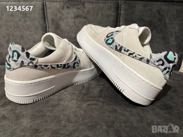 Nike Air Force 1 Sage Low White Team Gold., снимка 5 - Маратонки - 53879662