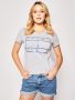 Tommy hilfiger Jeans T-Shirt Metallic Flag - страхотна дамска тениска М, снимка 1 - Тениски - 45135492