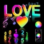 Нови RGB LED светещи букви LOVE с управление през приложение и USB, снимка 1