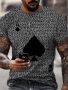 Мъжка тениска с къс ръкав,геометричен 3D принт с дизайн на Асо Пика, снимка 6