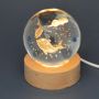 LED Светеща кристална топка/лампа, 3D сензорна -2 Делфина  под луната и облаците, снимка 1