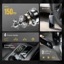 FLEXTAILGEAR Безжичен компресор за напомпване на автомобилни гуми, 150 PSI, 12V DC и USB-C, 6000mAh, снимка 2