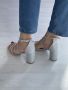 Официално-ежедневни дамски сандали с елегантни извивки и бляскави детайли, снимка 6