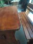 Дървени пейки с маса , снимка 1 - Градински мебели, декорация  - 45585313