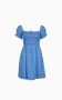 Дамска рокля с атрактивен десен в синьо

, снимка 1 - Рокли - 44834330