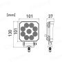 LED Халоген за задна светлина / Работна лампа 12-24V – T240, снимка 8