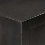 Шкаф с чекмеджета, черно и златисто, 45x30x105 см, манго масив, снимка 3