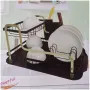 Сушилник за домакински съдове Fashion Dish Rack с тава с отичане, Метален, Черен златист Д 46 х Ш 33, снимка 1