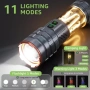 LED фенер 1000000 лумена презареждащ се водоустойчив тактически с 11 светлинни режима – Къмпинг, снимка 3