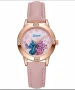 Стич Stitch Лило бял розов златен кант детски дамски ръчен часовник, снимка 3