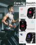 Нов Мъжки Часовник Smart Bluetooth, HD Тъчскрийн, Съвместимост iOS/Android, снимка 4