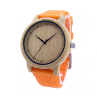 Дървен часовник със силиконова каишка - Montesilvano - 3 цвята (005), снимка 1 - Други - 44988805