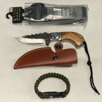  Ловен Нож+Тактически колан+Гривна за Оцеляване, снимка 1 - Ножове - 44986182