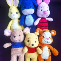 Плетена плюшена играчка - Мечо Пух и приятели , снимка 2 - Плюшени играчки - 45238783