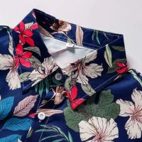 Мъжка риза с флорални мотиви , снимка 3 - Ризи - 45630119