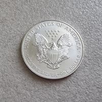 САЩ. 1 сребърен долар. 1998 година. Американски сребърен орел Сребро 0.999., снимка 3 - Нумизматика и бонистика - 45199625