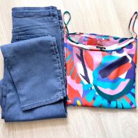 Цветен топ Carolina Biss & нов панталон Logg by H&M M/L размер, снимка 9 - Дънки - 45472000