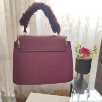 Малка дамска чанта в цвят бордо, снимка 2 - Чанти - 45060547