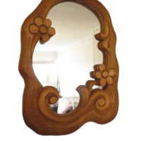 Огледало с дървена рамка/дърворезба, снимка 5 - Декорация за дома - 45314822