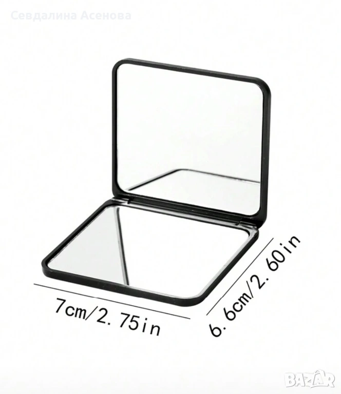 🌸 BOSSLADY комплект – огледало + несесер с послание 🌸, снимка 1