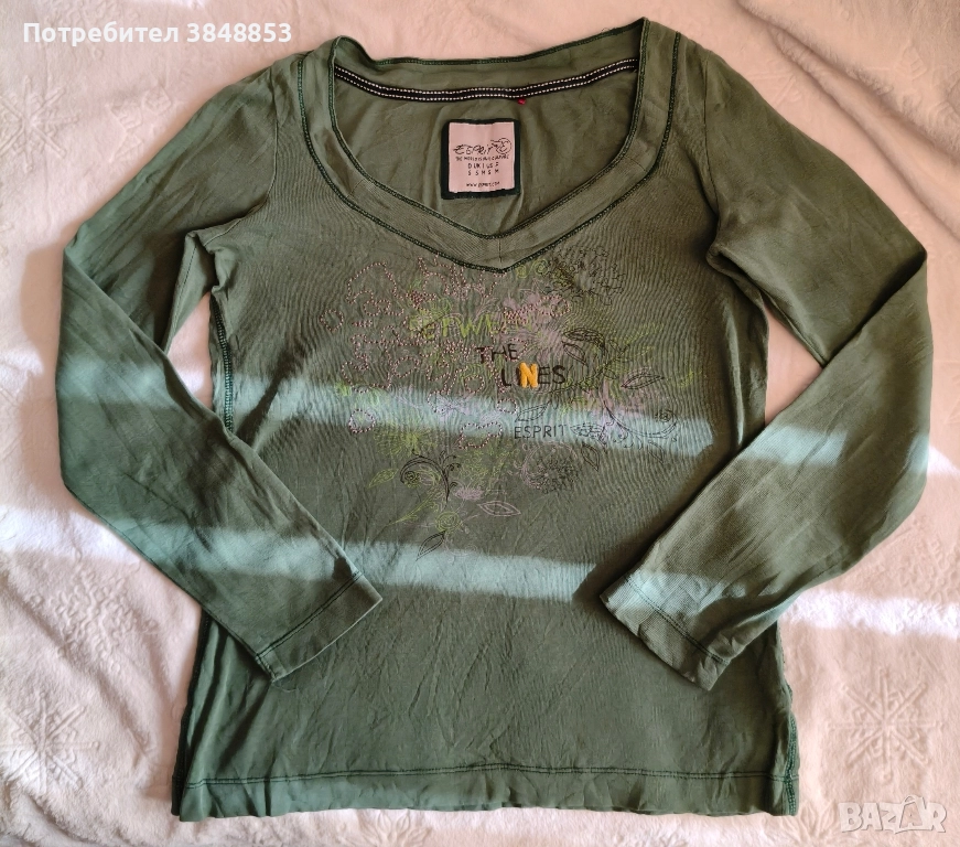 Espirit зелена блуза Y2K, снимка 1