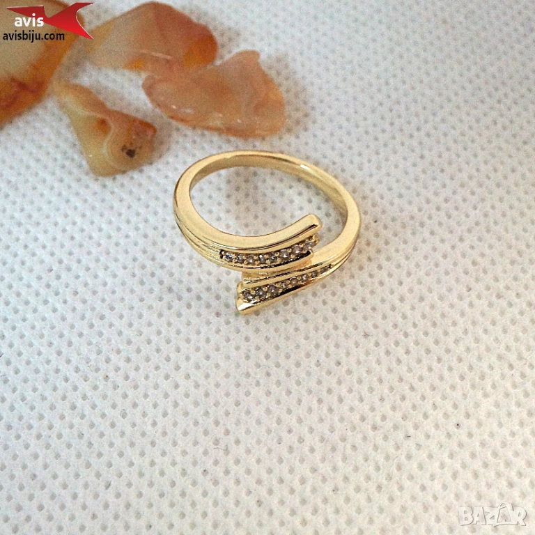 Пръстен с 14К златно покритие 224838, снимка 1