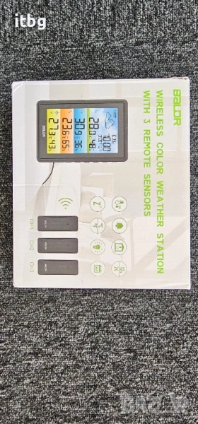 Нова метеостанция с 3 безжични термометъра, снимка 1