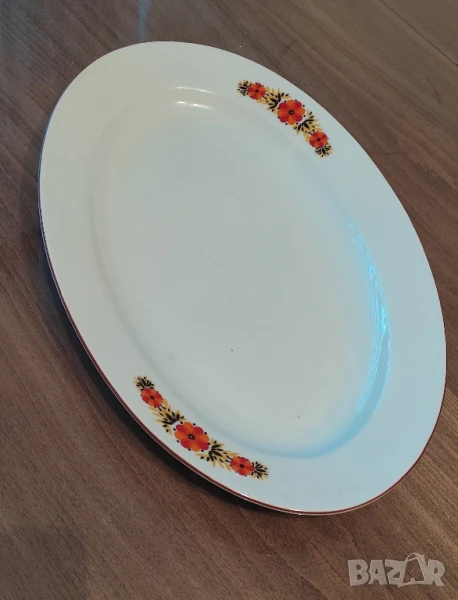 Порцеланова чиния с декор " Майско цвете", снимка 1