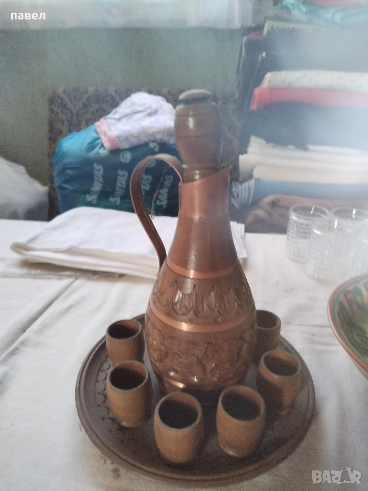 дървен сервиз в перфектно състояние дърво подходящ за декорация или подарък. , снимка 1