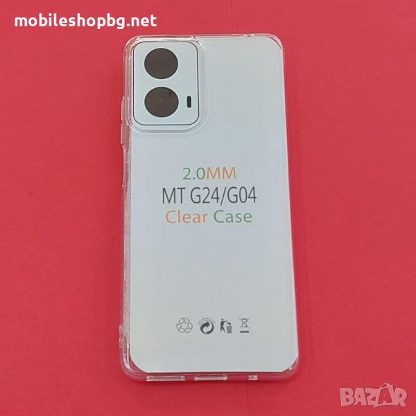 Motorola G24/G04 силиконов калъф прозрачен гръб , снимка 1