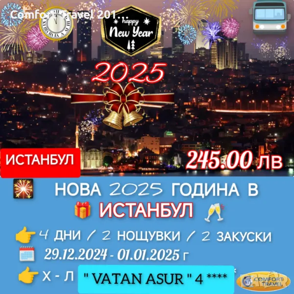 Нова година 2025 г. в Истанбул, снимка 1