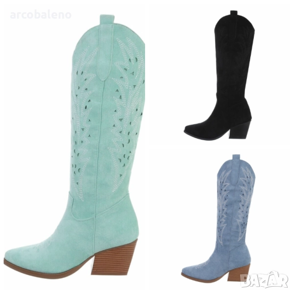 Дамски байкърски ботуши, 3цвята , снимка 1