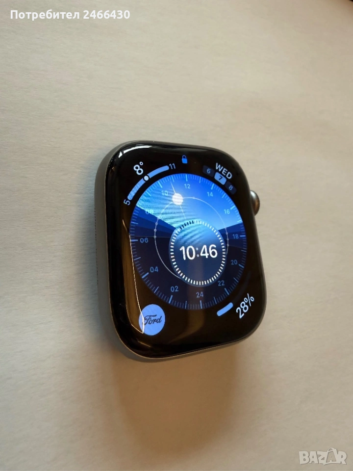 Apple Watch S11 Cellular Space Grey 46 mm КАТО НОВ, снимка 1