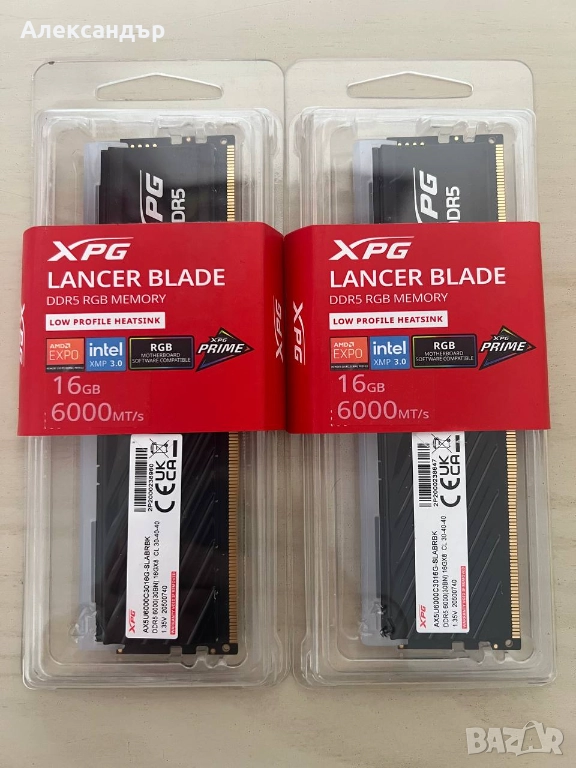 Нова RAM памет XPG Lancer RGB 32GB 2x16 DDR5 6000MHz CL30 ГАРАНЦИЯ, снимка 1