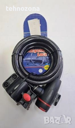 ВЕЛОСИПЕДЕН КАТИНАР 10x1700мм С КЛЮЧ И СТОЙКА ЗА РАМКА, снимка 1