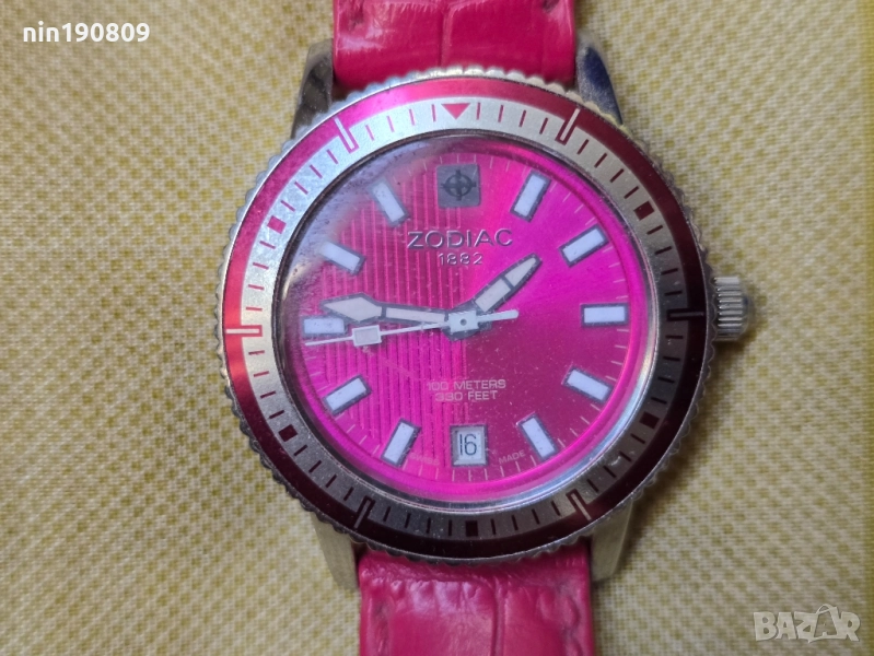 часовник Zodiac Sea Dragon – розов, 100m , снимка 1