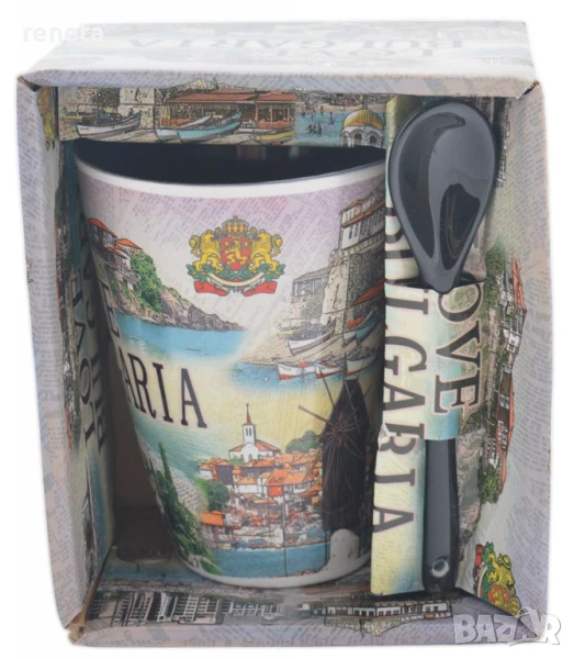 Чаша Български забележителности, За кафе, Керамична, 7 см, снимка 1