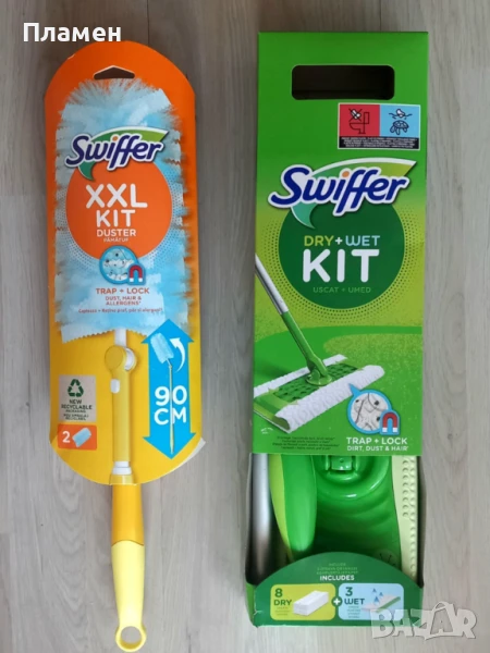 Swiffer Моп за сухо и мокро почистване + Четка за прах Swiffer XXL, снимка 1