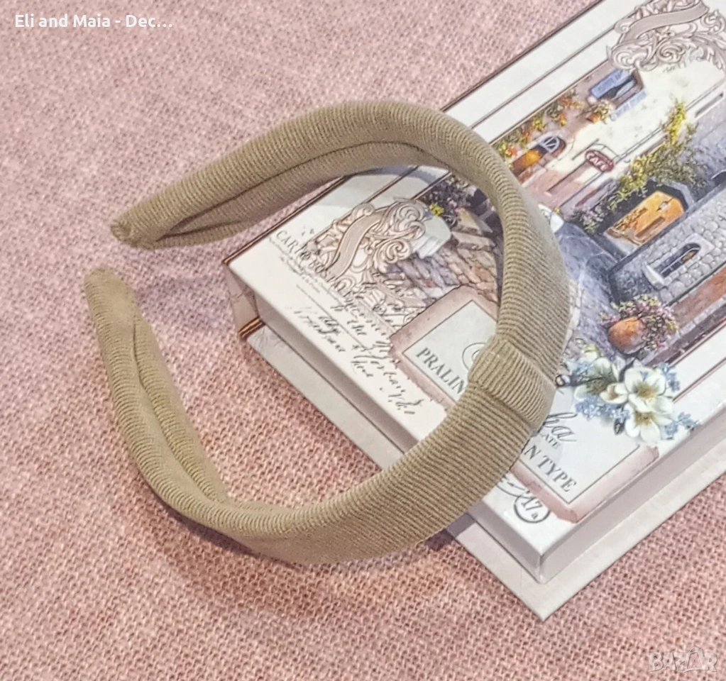 Бежова диадема джинсов плат , снимка 1