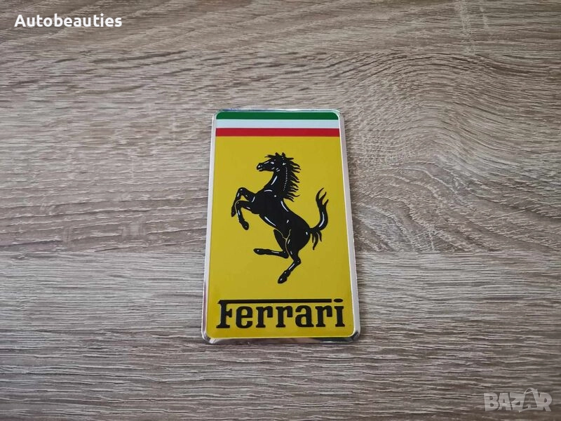 правоъгълна емблема Ferrari голям размер, снимка 1