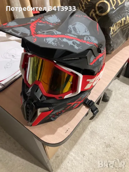 Ендуро каска + маска като нови !, снимка 1