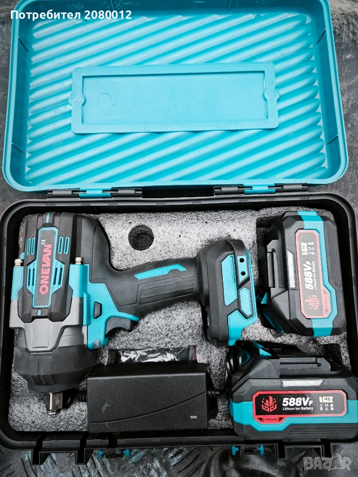 Гайковерт 1800Nm с две батерии и зарядно, снимка 1