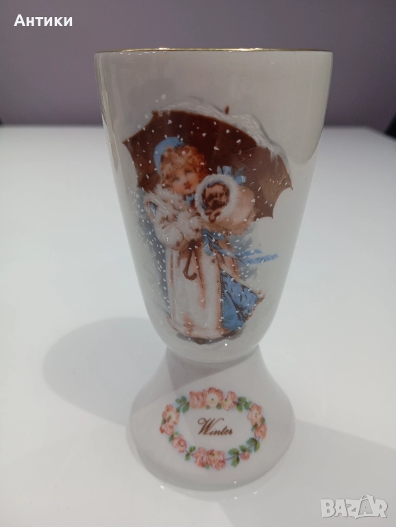 Порцеланова стара красива чаша, снимка 1